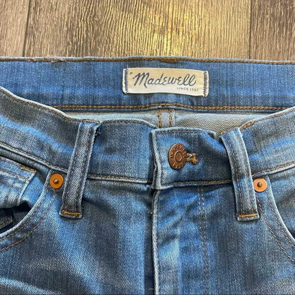 Madewell 9” High Riser Skinny Skinny Jeans Distressed - Size 25 - Picture 5 of 9